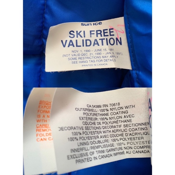 Vintage 80’s Sunice Ski Jacket Neon Colorblock Waterproof 90’s Retro - Picture 13 of 15